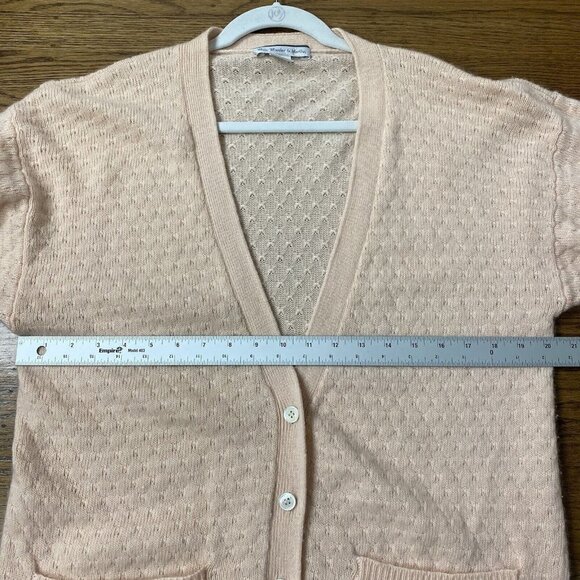 Vintage 100% Cashmere Cardigan Sweater Button Up V-Neck Grandpa - Picture 11 of 13